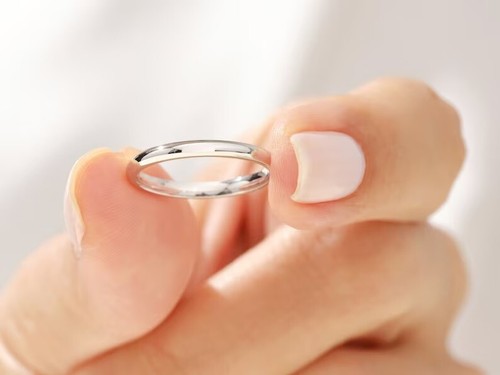 14k solid white gold - gold, thin